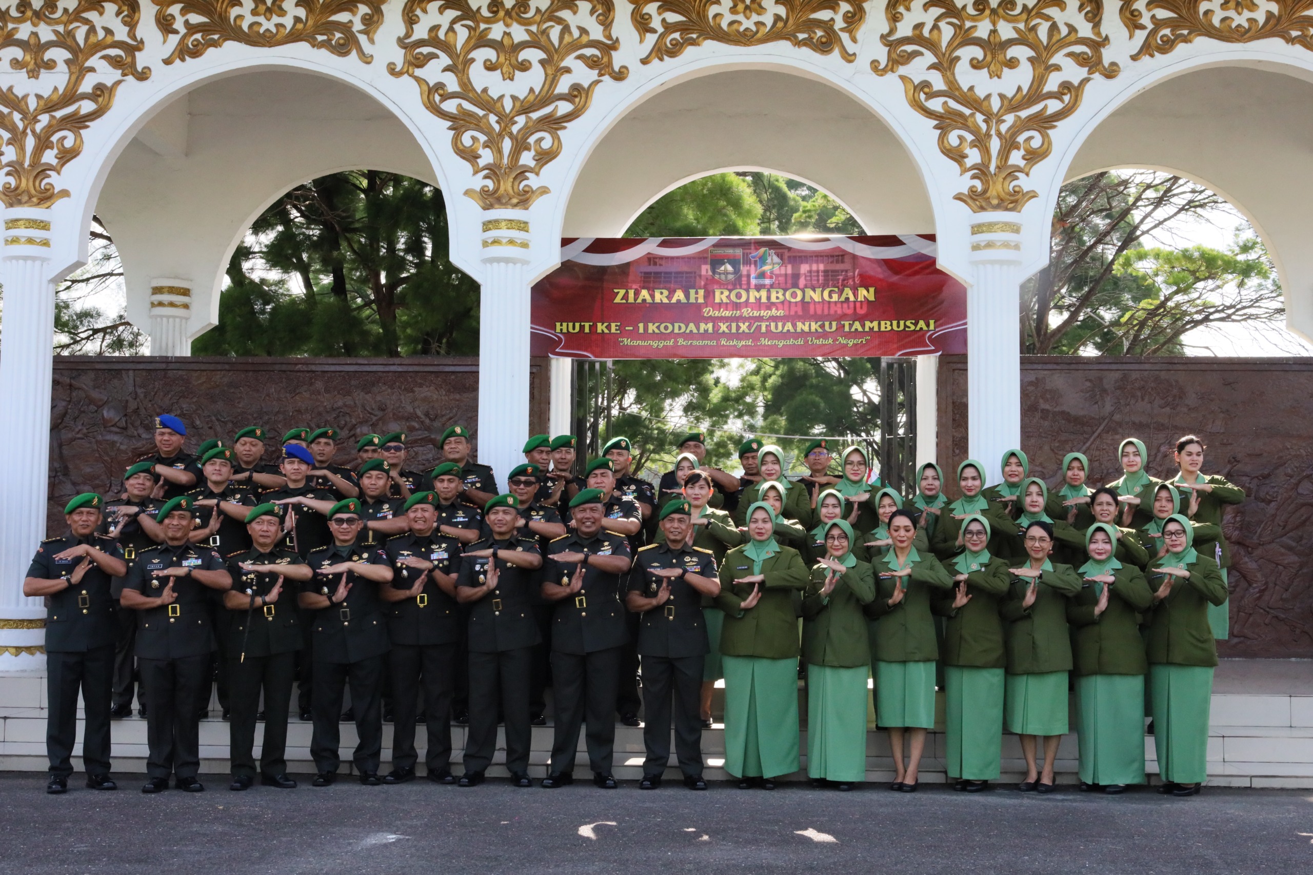 HUT Ke-1 Kodam XIX Tuanku Tambusai, Ziarah Rombongan Teguhkan Semangat Pengabdian kepada Negeri