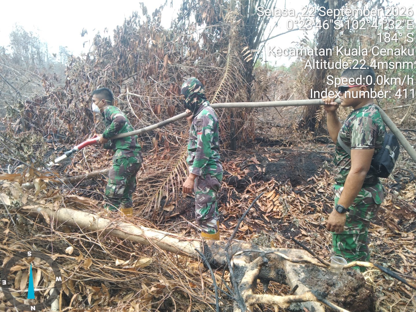 Karhutla di Pulau Jum'at Masih Berasap, Kodam XIX/Tuanku Tambusai Perkuat Penanganan