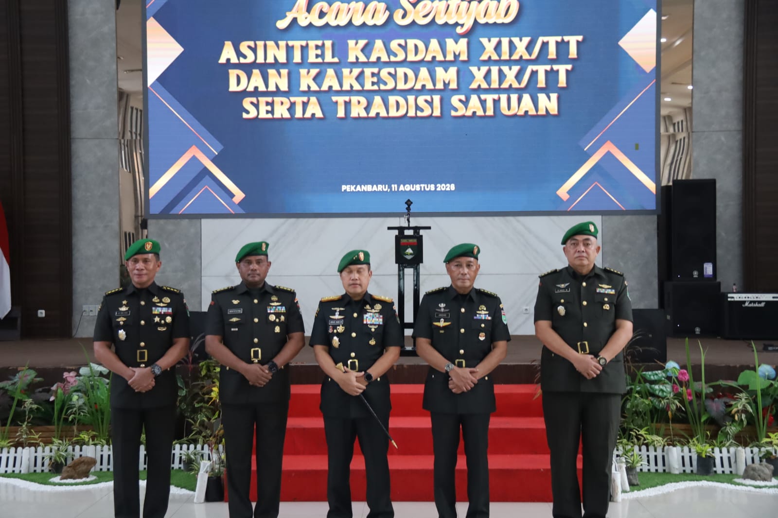 Kodam XIX Tuanku Tambusai Gelar Sertijab Asintel dan Kakesdam, Tradisi Satuan Berlangsung Khidmat